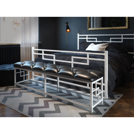 Bedside pouf Arden Tenero 1150x370x450 white/black Bedside pouf Arden Tenero 1150x370x450 white/black