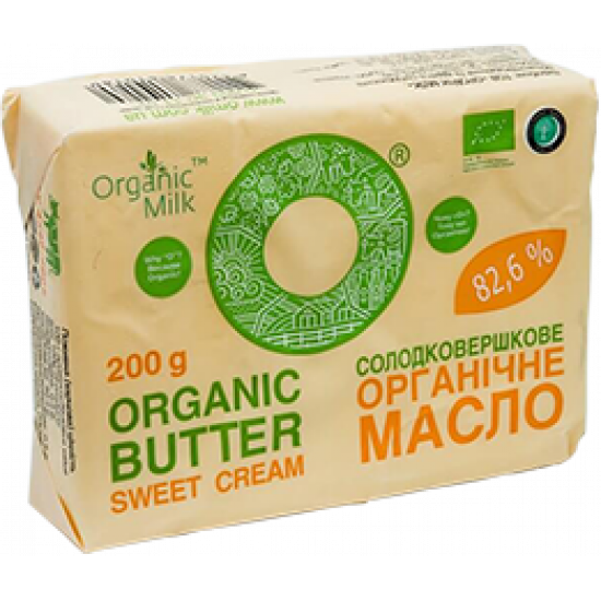 Масло сладкосливочное Organic Milk 82.6% 200 г Масло сладкосливочное Organic Milk 82.6% 200 г