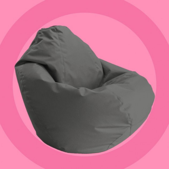 Armchair bag Pear Oval Softly Wide S 100x80 Gray Oxford 600 D PU Armchair bag Pear Oval Softly Wide S 100x80 Gray Oxford 600 D PU