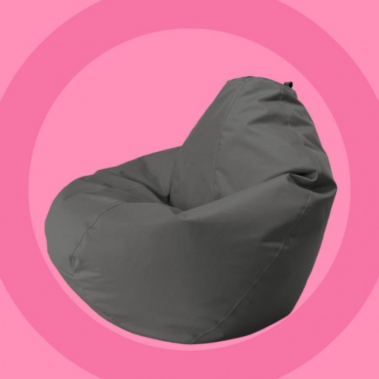 Armchair bag Pear Oval Softly Wide S 100x80 Gray Oxford 600 D PU Armchair bag Pear Oval Softly Wide S 100x80 Gray Oxford 600 D PU