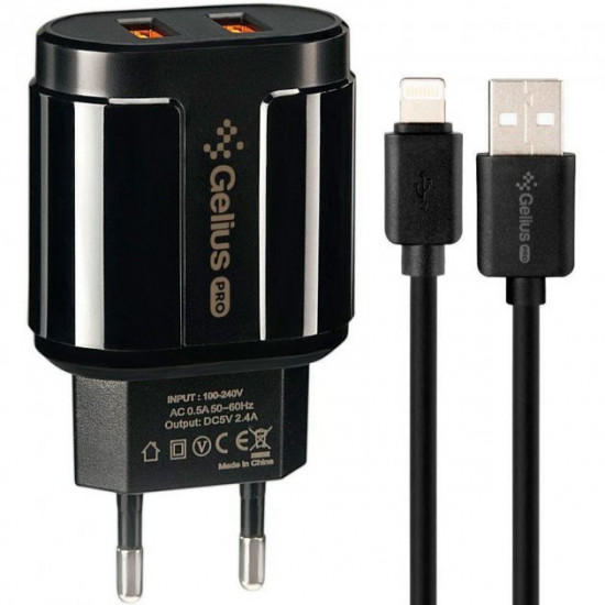 Сетевое зарядное устройство Gelius Pro Avangard GP-HC06 + Cable MicroUSB Black Сетевое зарядное устройство Gelius Pro Avangard GP-HC06 + Cable MicroUSB Black