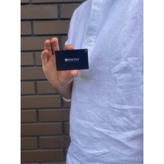 Безконтактні візитки з NFC єВізитка Lite Black Безконтактні візитки з NFC єВізитка Lite Black