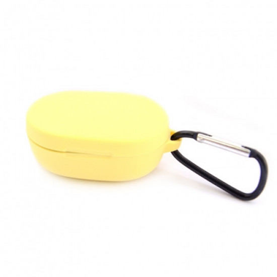 Силиконовый чехол с карабином для наушников Xiaomi AirDots 3 Yellow Желтый Силиконовый чехол с карабином для наушников Xiaomi AirDots 3 Yellow Желтый