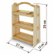 Three-tier wooden table shelf 39x27x13cm Color Natural wood Three-tier wooden table shelf 39x27x13cm Color Natural wood