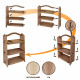 Three-tier wooden table shelf 39x27x13cm Color Natural wood Three-tier wooden table shelf 39x27x13cm Color Natural wood