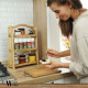 Three-tier wooden table shelf 39x27x13cm Color Natural wood Three-tier wooden table shelf 39x27x13cm Color Natural wood