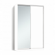 Sliding wardrobe Alexa-D 220x60x150 White facades chipboard profile Silver Sliding wardrobe Alexa-D 220x60x150 White facades chipboard profile Silver