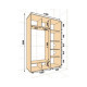 Sliding wardrobe Alexa-D 220x60x150 White facades chipboard profile Silver Sliding wardrobe Alexa-D 220x60x150 White facades chipboard profile Silver