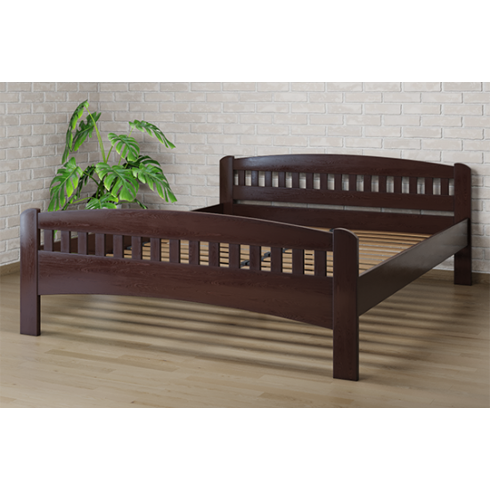 Кровать Camelia Розалія 120х200 Горіх темний Бук Лак Кровать Camelia Розалія 120х200 Горіх темний Бук Лак