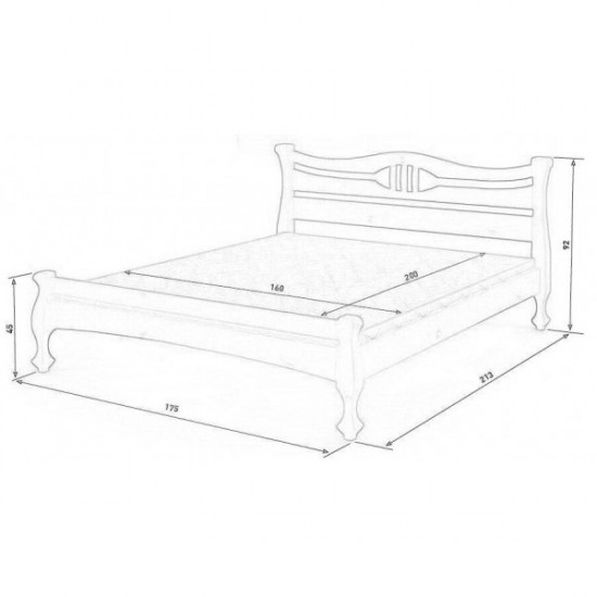 Bed made of natural wood pine Dallas 160x200 ivory Stemma Bed made of natural wood pine Dallas 160x200 ivory Stemma