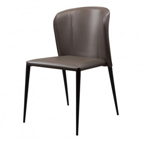 Chair for kitchen, cafe, bar, restaurant Arthur metal black/leather ash gray Concepto Chair for kitchen, cafe, bar, restaurant Arthur metal black/leather ash gray Concepto