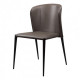 Chair for kitchen, cafe, bar, restaurant Arthur metal black/leather ash gray Concepto Chair for kitchen, cafe, bar, restaurant Arthur metal black/leather ash gray Concepto