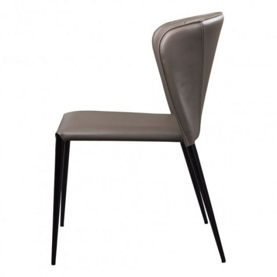 Chair for kitchen, cafe, bar, restaurant Arthur metal black/leather ash gray Concepto Chair for kitchen, cafe, bar, restaurant Arthur metal black/leather ash gray Concepto