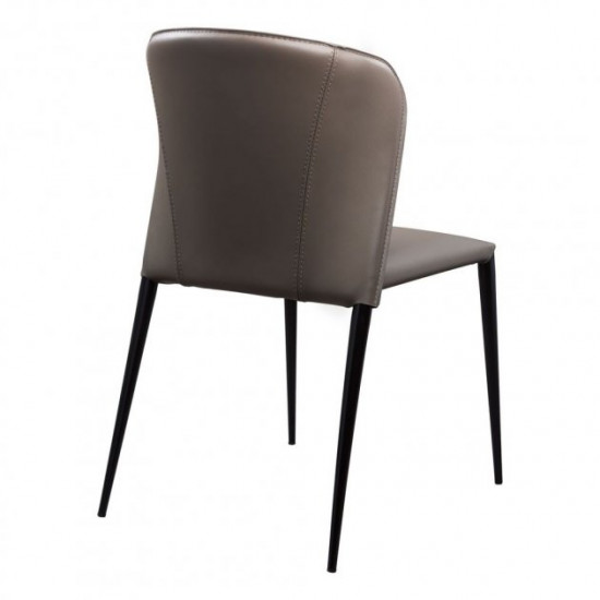 Chair for kitchen, cafe, bar, restaurant Arthur metal black/leather ash gray Concepto Chair for kitchen, cafe, bar, restaurant Arthur metal black/leather ash gray Concepto