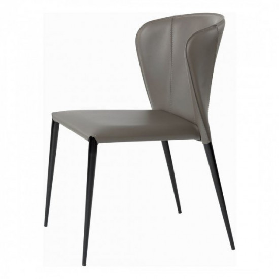 Chair for kitchen, cafe, bar, restaurant Arthur metal black/leather ash gray Concepto Chair for kitchen, cafe, bar, restaurant Arthur metal black/leather ash gray Concepto