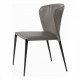 Chair for kitchen, cafe, bar, restaurant Arthur metal black/leather ash gray Concepto Chair for kitchen, cafe, bar, restaurant Arthur metal black/leather ash gray Concepto