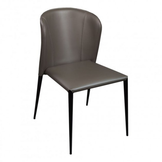 Chair for kitchen, cafe, bar, restaurant Arthur metal black/leather ash gray Concepto Chair for kitchen, cafe, bar, restaurant Arthur metal black/leather ash gray Concepto