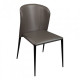 Chair for kitchen, cafe, bar, restaurant Arthur metal black/leather ash gray Concepto Chair for kitchen, cafe, bar, restaurant Arthur metal black/leather ash gray Concepto