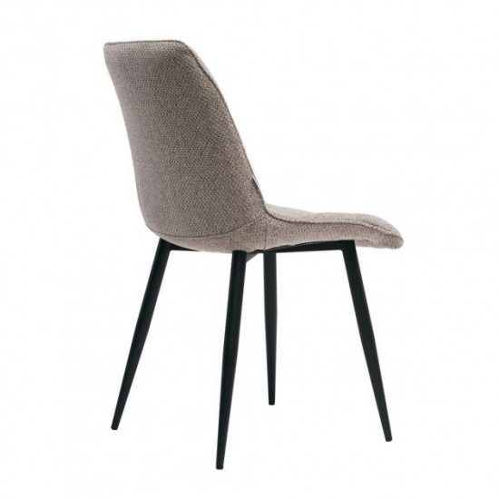 Chair for kitchen, cafe, bar, restaurant Glen black metal/gray fabric Concepto Chair for kitchen, cafe, bar, restaurant Glen black metal/gray fabric Concepto