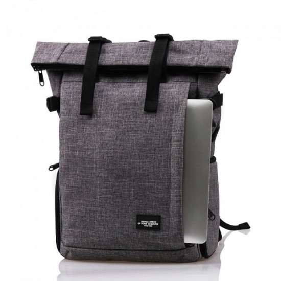 Фоторюкзак rolltop Lightpro MY01 з відділом під ноутбук сірий (mrk62670) Фоторюкзак rolltop Lightpro MY01 з відділом під ноутбук сірий (mrk62670)