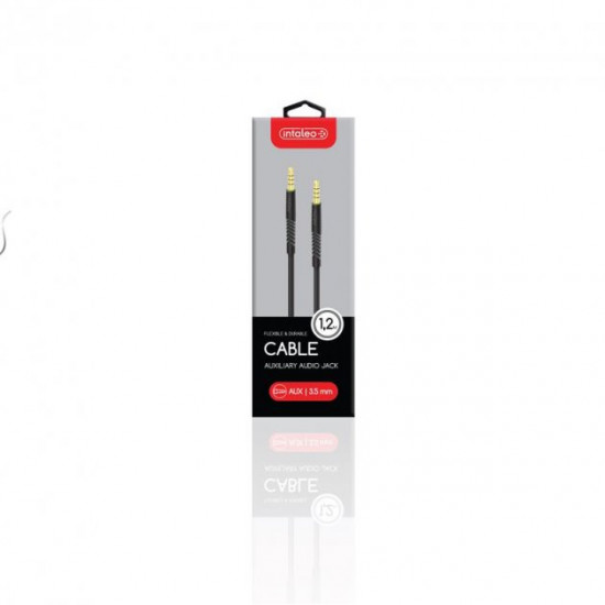 Cable Intaleo CBFLEXA1 (1283126487538) AUX 3.5mm M-3.5mm M, 1.2m Black Cable Intaleo CBFLEXA1 (1283126487538) AUX 3.5mm M-3.5mm M, 1.2m Black
