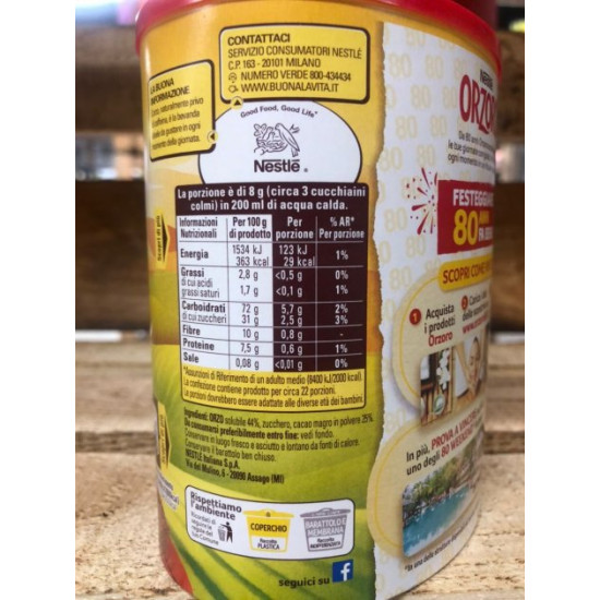  Кофейный напиток Nestle Orzo e cacao 180 г