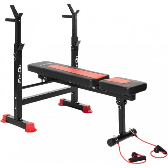 Скамья тренировочная Fit-On FN-S101 + штанга 62 кг (2110-0033) Скамья тренировочная Fit-On FN-S101 + штанга 62 кг (2110-0033)