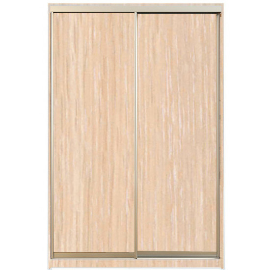 Шафа-купе Алекса 220х45x140 Дуб молочний фасади ДСП профіль Срібло Шафа-купе Алекса 220х45x140 Дуб молочний фасади ДСП профіль Срібло