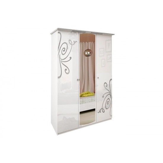 Шкаф MiroMark Богема 3Дз 139х212,5х63 белый глянец Шкаф MiroMark Богема 3Дз 139х212,5х63 белый глянец