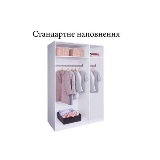 Шкаф MiroMark Богема 3Дз 139х212,5х63 белый глянец Шкаф MiroMark Богема 3Дз 139х212,5х63 белый глянец