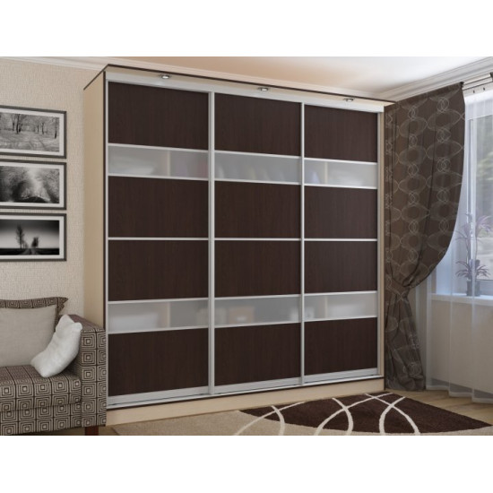 Sliding wardrobe Gratis three-door 220x240x45 cm Wenge light Sliding wardrobe Gratis three-door 220x240x45 cm Wenge light