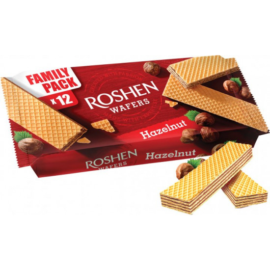Упаковка вафель Roshen Wafers Горіх 216 г х 24 шт (4823077632891) Упаковка вафель Roshen Wafers Горіх 216 г х 24 шт (4823077632891)