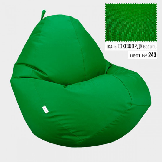 Frameless chair bag pear Oval Coolki XXXL 100x140 Green (Oxford 600D PU) Frameless chair bag pear Oval Coolki XXXL 100x140 Green (Oxford 600D PU)