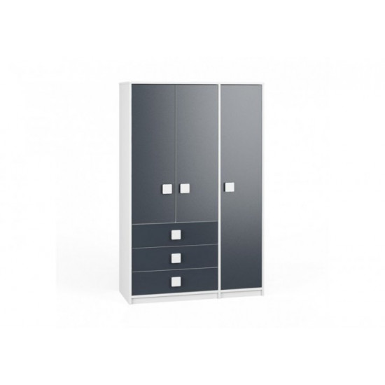 Шкаф KidsBunkBed Ш-23 белый графит 1060 x 446 x 1656 мм Шкаф KidsBunkBed Ш-23 белый графит 1060 x 446 x 1656 мм