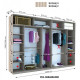 Sliding wardrobe HOUSE VN366 Sonoma oak truffle chipboard 360x60x220 Sliding wardrobe HOUSE VN366 Sonoma oak truffle chipboard 360x60x220