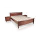 Double bed made of natural wood and MDF Flora 160x200 walnut Veles (with frame, without mattress) Double bed made of natural wood and MDF Flora 160x200 walnut Veles (with frame, without mattress)