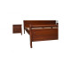 Double bed made of natural wood and MDF Flora 160x200 walnut Veles (with frame, without mattress) Double bed made of natural wood and MDF Flora 160x200 walnut Veles (with frame, without mattress)