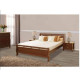 Double bed made of natural wood and MDF Flora 160x200 walnut Veles (with frame, without mattress) Double bed made of natural wood and MDF Flora 160x200 walnut Veles (with frame, without mattress)