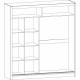Sliding wardrobe Furniture Service Alaska 2D oak Samoa/cappuccino Sliding wardrobe Furniture Service Alaska 2D oak Samoa/cappuccino