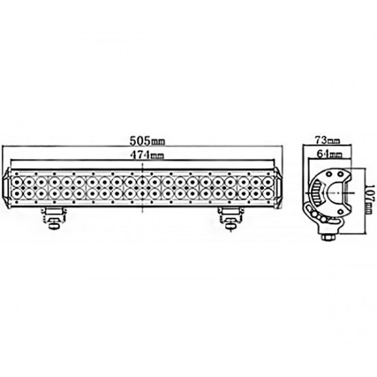 Світлодіодна балка EA Light X C4 126W Далекий/Ближній Світлодіодна балка EA Light X C4 126W Далекий/Ближній