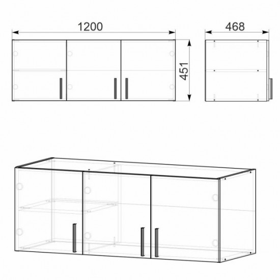 Cabinet Companit Mezzanine-4 (under cabinet-15) Sonoma Oak (120x46.8x45.1 cm) Cabinet Companit Mezzanine-4 (under cabinet-15) Sonoma Oak (120x46.8x45.1 cm)