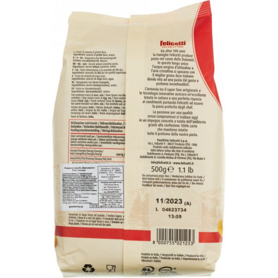 Макарони Felicetti Дженовезіні Рігаті 500 г (8000755021253) Макарони Felicetti Дженовезіні Рігаті 500 г (8000755021253)