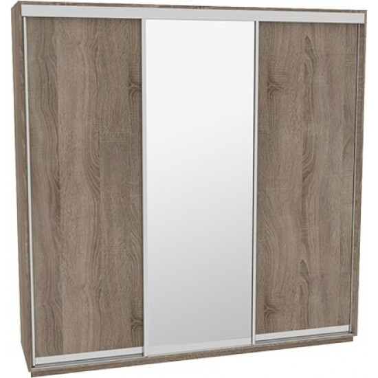 Sliding wardrobe DOM VG246 Sonoma oak truffle chipboard+Mirror 240x60x240 Sliding wardrobe DOM VG246 Sonoma oak truffle chipboard+Mirror 240x60x240