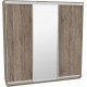 Sliding wardrobe DOM VG246 Sonoma oak truffle chipboard+Mirror 240x60x240 Sliding wardrobe DOM VG246 Sonoma oak truffle chipboard+Mirror 240x60x240