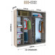 Sliding wardrobe DOM VG246 Sonoma oak truffle chipboard+Mirror 240x60x240 Sliding wardrobe DOM VG246 Sonoma oak truffle chipboard+Mirror 240x60x240