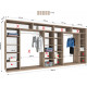 Sliding wardrobe HOUSE N4486 White Mirror 480x60x240 Sliding wardrobe HOUSE N4486 White Mirror 480x60x240