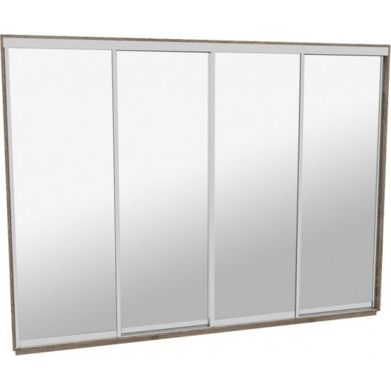 Sliding wardrobe HOUSE N4386 Sonoma oak truffle Mirror 380x60x240 Sliding wardrobe HOUSE N4386 Sonoma oak truffle Mirror 380x60x240