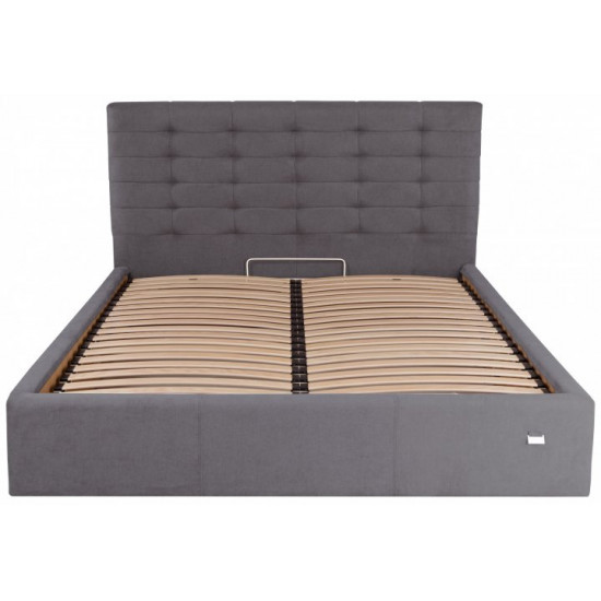Кровать Erika Standart 140 х 200 см Мисти Dark Grey Темно-серая Кровать Erika Standart 140 х 200 см Мисти Dark Grey Темно-серая