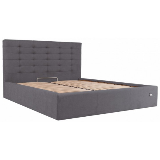 Кровать Erika Standart 140 х 200 см Мисти Dark Grey Темно-серая Кровать Erika Standart 140 х 200 см Мисти Dark Grey Темно-серая