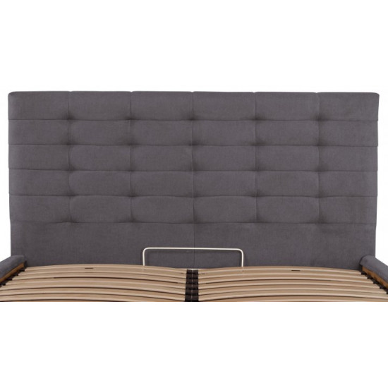Кровать Erika Standart 140 х 200 см Мисти Dark Grey Темно-серая Кровать Erika Standart 140 х 200 см Мисти Dark Grey Темно-серая